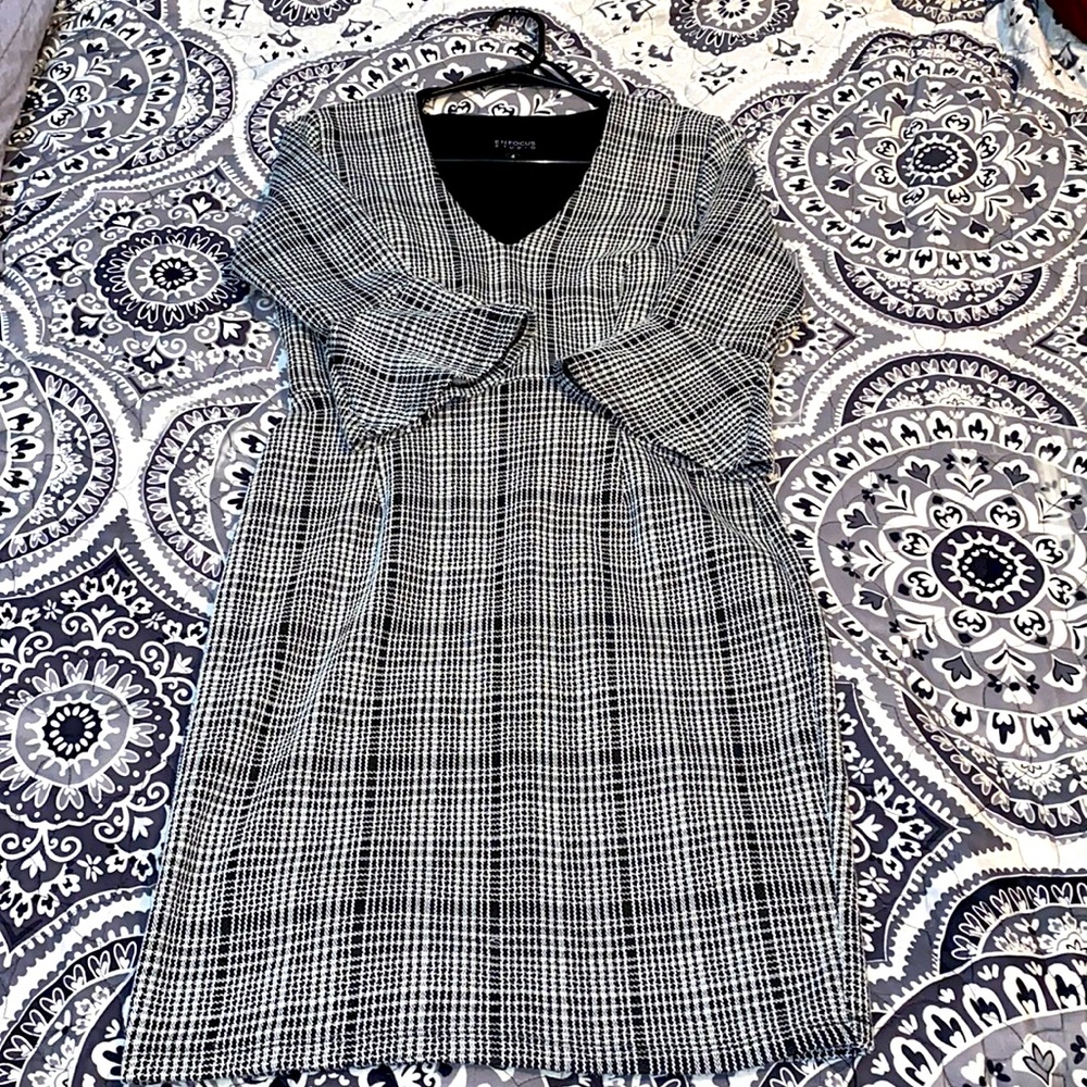 Bodycon plaid mini dress